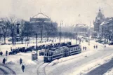 Postkarte: Kopenhagen Straßenbahnlinie 7 am Kongens Nytorv (1915)