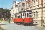 Postkarte: Liberec Zusätzliche Linie 2 mit Triebwagen 9 am Nádraži (1957)