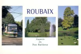 Postkarte: Lille Straßenbahnlinie R mit Niederflurgelenkwagen 07 nahe bei Aspects du Parc Barbieux (1995)