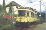 Postkarte: Linz Straßenbahnlinie 50 mit Triebwagen XInah Bruckneruniversität (1990)