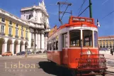Postkarte: Lissabon Colinas Tour mit Triebwagen 5 auf Praça do Cormércio (2001)