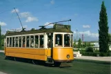 Postkarte: Lissabon Straßenbahnlinie 15E mit Triebwagen 341 nahe bei Belém (1977)