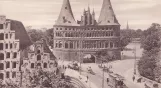 Postkarte: Lübeck nahe bei Holstentor (1894)