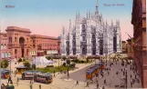 Postkarte: Mailand Milano. Piazz del Duomo (1900)