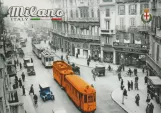 Postkarte: Mailand Straßenbahnlinie 3 auf Via Santa Margherita (1912)