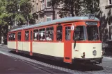 Postkarte: Mainz Straßenbahnlinie 50 mit Gelenkwagen 221 nahe bei Hauptbahnhof (1970)