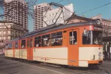 Postkarte: Mainz Straßenbahnlinie 51 mit Gelenkwagen 235 am Hauptbahnhof (1988)