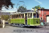 Postkarte: Malmö Museumslinie mit Museumswagen 20 auf Banérskajen (1987)
