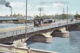 Postkarte: Manila Straßenbahnlinie auf Bridge of Spain (1905)