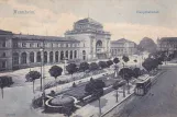 Postkarte: Mannheim Triebwagen 56 am MA Hauptbahnhof (1929)