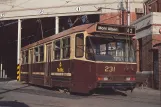 Postkarte: Melbourne Triebwagen 231 vor Kew tram depot (1991)