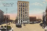 Postkarte: Montgomery Lightning Route in der Kreuzung Court Square/Washington avenue (1889)