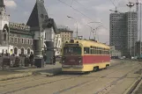 Postkarte: Moskau Straßenbahnlinie 32 mit Triebwagen 1138 am Yaroslavskaya St (1976)