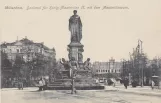 Postkarte: München auf Maximiliansbrücke (1900)