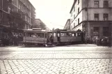 Postkarte: München Straßenbahnlinie 19 mit Beiwagen 690 am Hermann-Lingg-Str. (1917)
