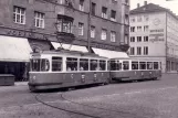 Postkarte: München Straßenbahnlinie 19 mit Triebwagen 942 am Marienplatz, Pasinger (1959)