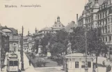 Postkarte: München Triebwagen 140 auf Promenadeplatz (1912)