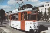 Postkarte: Naumburg (Saale) Touristenbahn 4 mit Triebwagen 33 nahe bei Curt-Becker-Platz (1994)