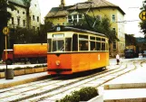 Postkarte: Naumburg (Saale) Touristenbahn 4 mit Triebwagen 43 am Curt-Becker-Platz (1982)