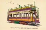 Postkarte: Newcastle upon Tyne Doppelstocktriebwagen 102  (1903)