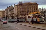 Postkarte: Oslo Straßenbahnlinie 19 mit Triebwagen 122 nahe bei Majorstua (1962)
