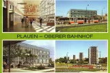 Postkarte: Plauen Straßenbahnlinie 4 am Oberer Bahnhof, Stadtpark (1975)