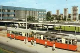 Postkarte: Plauen Zusätzliche Linie 6 mit Triebwagen 82 am Oberer Bahnhof, Stadtpark (1975)