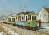 Postkarte: Reutlingen Straßenbahnlinie 2 mit Triebwagen 63 draußen Südbahnhof (1974)