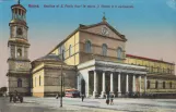 Postkarte: Rom vor Basilica di S. Paolo (1918)