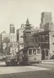 Postkarte: San Francisco Kabelstraßenbahn California auf California Street (1930)