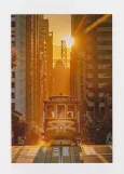 Postkarte: San Francisco Kabelstraßenbahn California mit Kabelstraßenbahn 60 auf California Street (2022)