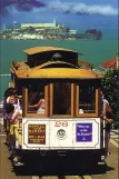 Postkarte: San Francisco Kabelstraßenbahn Powell-Hyde mit Kabelstraßenbahn 26 auf Hyde Street (1971)