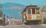 Postkarte: San Francisco Kabelstraßenbahn Powell-Hyde mit Kabelstraßenbahn 516 auf Hyde Street (1970)