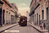 Postkarte: San Miguel de Tucumán Straßenbahnlinie 6 auf Calle Laprida (1910)
