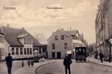 Postkarte: Schleswig Straßenbahnlinie auf Friedrichstrasse (1900)