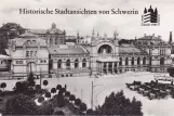 Postkarte: Schwerin vor Hauptbahnhof (1909)