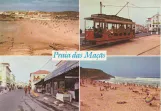 Postkarte: Sintra Museumslinie Eléctrico de Sintra mit Offen Triebwagen 1 nahe bei Praia das Maçãs (1973)