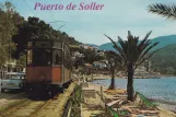 Postkarte: Sóller Straßenbahnlinie mit Triebwagen 2 im Puerto de Soller (1963)
