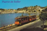 Postkarte: Sóller Straßenbahnlinie mit Triebwagen 4 auf Carrer de la Marina (1963)