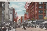 Postkarte: St. Louis in der Kreuzung Washington Ave/Broadway (1923)