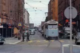 Postkarte: Stockholm Straßenbahnlinie 13 mit Triebwagen 171 in der Kreuzung Drottningholmsvägen/Sankt Eriksgatan (1962)