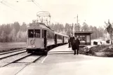Postkarte: Stockholm Straßenbahnlinie 19 mit Triebwagen 359 am Svedmyra (1930)