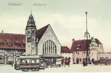 Postkarte: Stralsund Straßenbahnlinie 1 am Hauptbahnhof (1900)