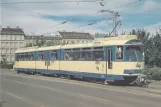Postkarte: Wien Regionallinie 515 - Badner Bahn mit Gelenkwagen 107 "Heri" auf Karlsplatz (1984)