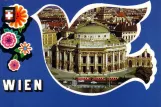 Postkarte: Wien vor Burgtheater (1960)