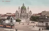 Postkarte: Wien vor Karlskirche (1890)