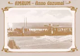 Postkarte: Wittdün, Amrum Straßenbahnlinie Amrumer Inselbahn nahe bei Hafen (1939)