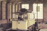 Postkarte: Wuppertal Barmer Bergbahn mit Triebwagen Barmer Bergbahn 1 am Toelleturm  Bergbahnhof (1970)