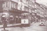 Postkarte: Würzburg Zusätzliche Linie 1 mit Triebwagen 19 auf Domstraße (1930)