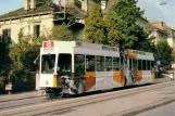 Postkarte: Zürich Straßenbahnlinie 15 mit Gelenkwagen 2093 am Sonneggstr. (1991)